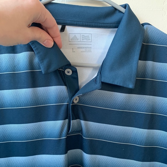 Adidas Striped Golf Shirt - Picture 3 of 7